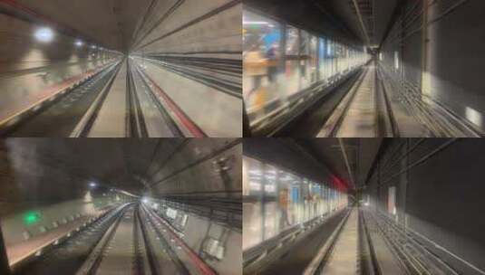 上海轨道隧道高清在线视频素材下载