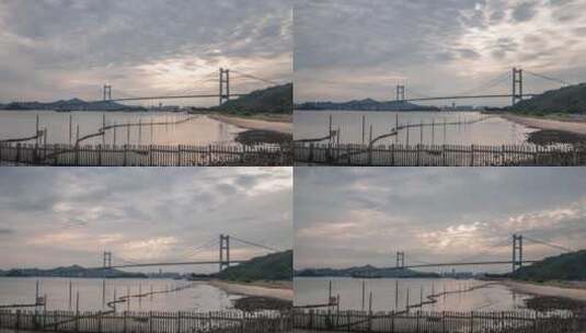 东莞虎门大桥延时摄影高清在线视频素材下载