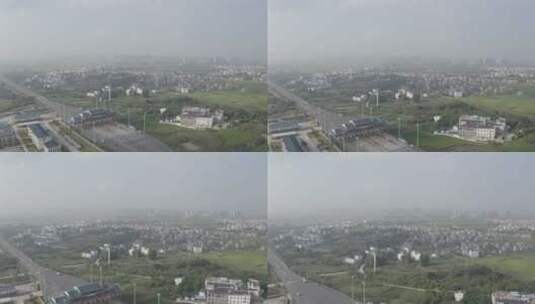 广西贵港高速路收费站航拍高清在线视频素材下载