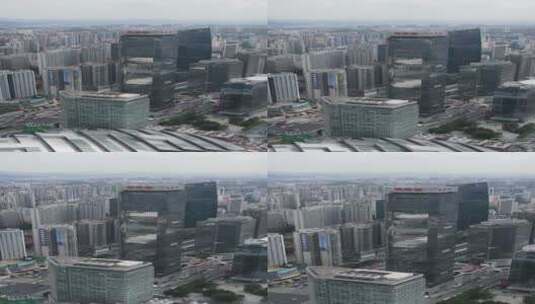 航拍广州天河中心区高清在线视频素材下载