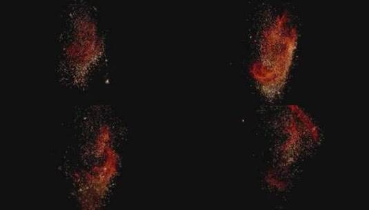 梦幻唯美粒子背景合成特效舞台背景红色高清在线视频素材下载