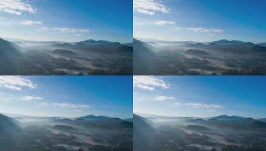 早晨的腾冲火山群高清在线视频素材下载