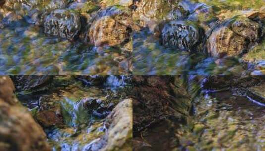 4K自然环保小溪河流山泉水山河溪流实拍素材高清在线视频素材下载