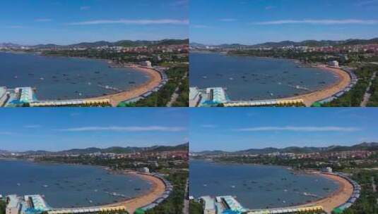 4K海边 海滨浴场 海岸线高清在线视频素材下载
