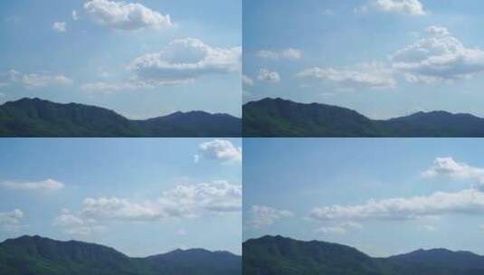 山上云朵延时天空蓝天白云山乡村大自然风景高清在线视频素材下载