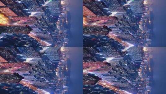 都市天际线航拍，一镜到底的视觉冲击高清在线视频素材下载