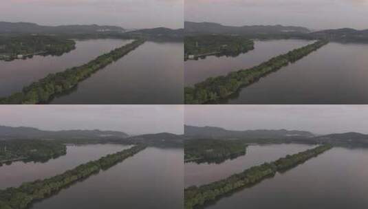 杭州西湖苏堤高清在线视频素材下载