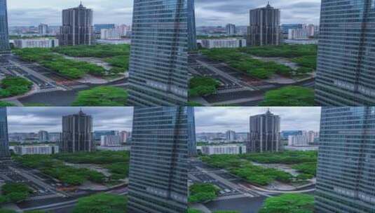 广州城市道路车流与高楼建筑延时风光高清在线视频素材下载