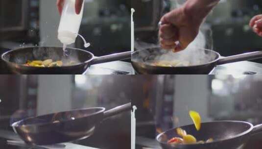 烹饪美食的厨师高清在线视频素材下载