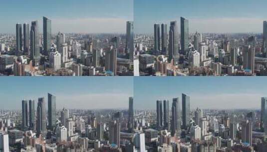 4k 航拍无锡金融区城市建筑景观高清在线视频素材下载