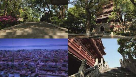 杭州西湖城隍阁自然景观高清在线视频素材下载