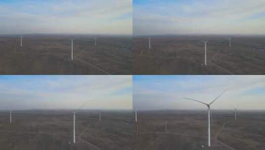 风力发电机特写镜头高清在线视频素材下载