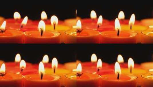 蜡烛 特写蜡烛火焰祈祷祝福爱情高清在线视频素材下载