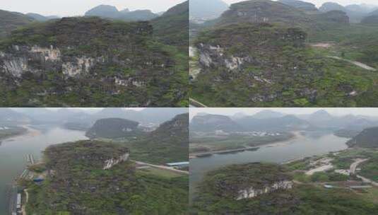 桂林山水航拍风光高清在线视频素材下载