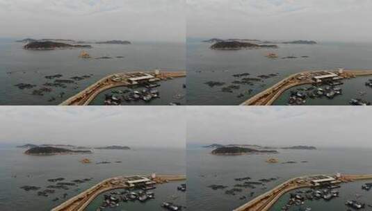 航拍福建漳州浯屿岛风光高清在线视频素材下载