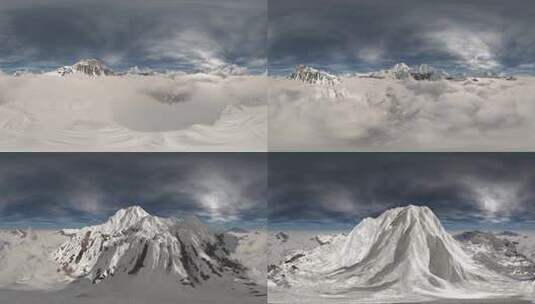 360全景VR雪山云海高清在线视频素材下载