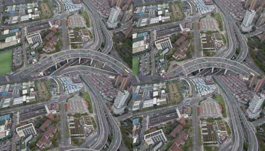 上海·南浦大桥·车流航拍高清在线视频素材下载