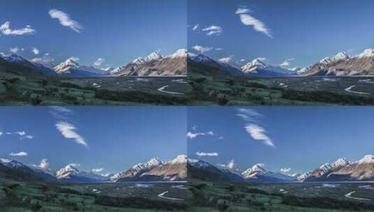 天空下的山脉延时拍摄高清在线视频素材下载