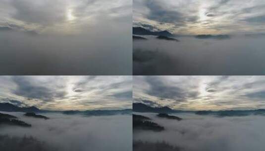 山峰上空的云海高清在线视频素材下载