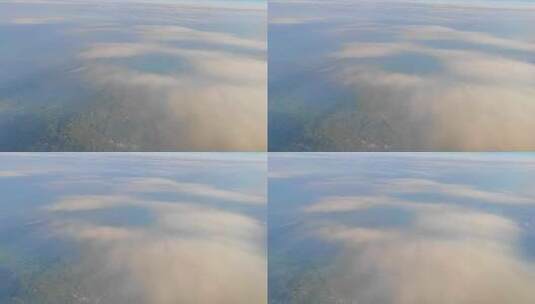 湖北宜昌飞机窗外的云景风光高清在线视频素材下载