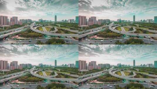 河南郑州金水立交桥延时画面高清在线视频素材下载