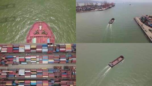【4K超清航拍】深圳集装箱海运码头15组高清在线视频素材下载