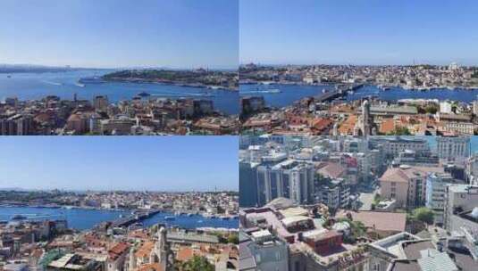 高清4k伊斯坦布尔土耳其全景海鸥海峡高清在线视频素材下载