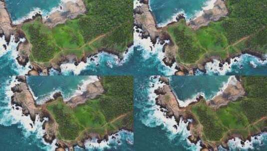 马宗特墨西哥无人机飞越海滩太平洋海岸生态旅游海瓦哈卡高清在线视频素材下载