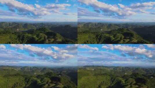 多彩贵州美丽乡村风景天高云淡高清在线视频素材下载