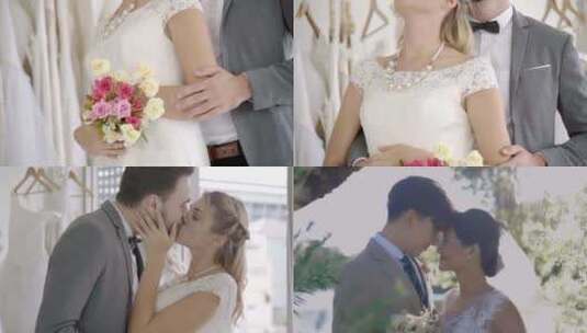【合集】新郎新娘婚礼亲吻高清在线视频素材下载