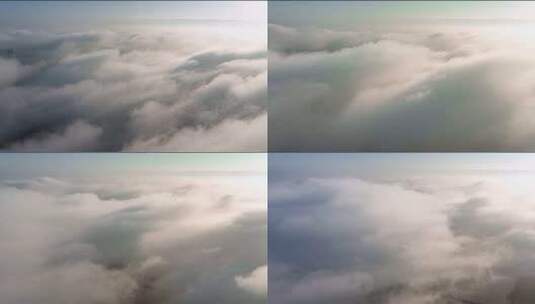 日出云海云层航拍延时摄影视频高清在线视频素材下载