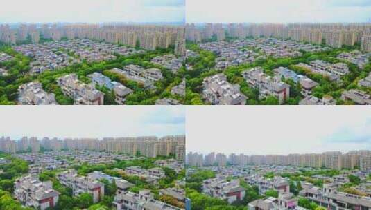 上海小区别墅4K航拍高清在线视频素材下载