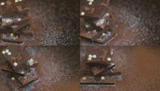 巧克力 食物 甜点 糖果 甜品高清在线视频素材下载