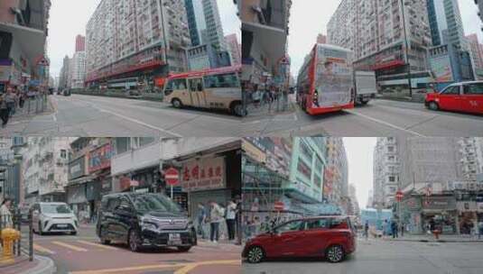 香港街景人群车流高清在线视频素材下载