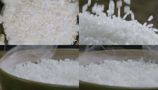 大米，煮熟的大米高清在线视频素材下载