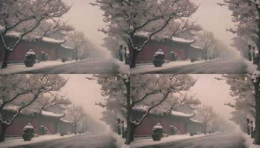 北京冬天雪景高清在线视频素材下载