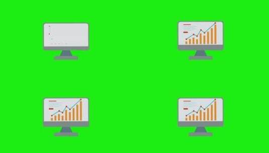 数据增长在电脑动画高清在线视频素材下载