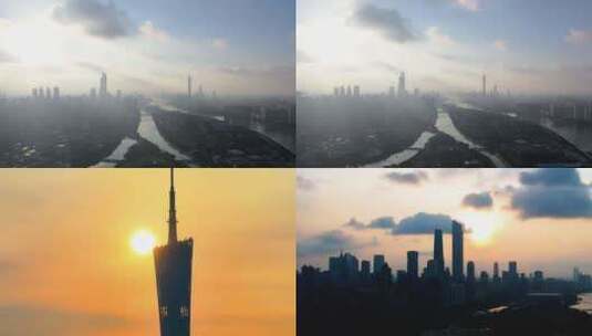 广州宣传片航拍合集1高清在线视频素材下载
