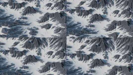 户外雪山山脉地形3D渲染高清在线视频素材下载