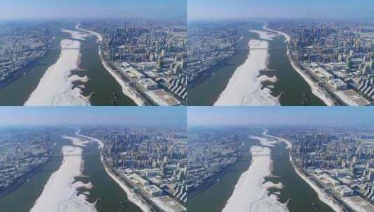南昌市雪景8高清在线视频素材下载