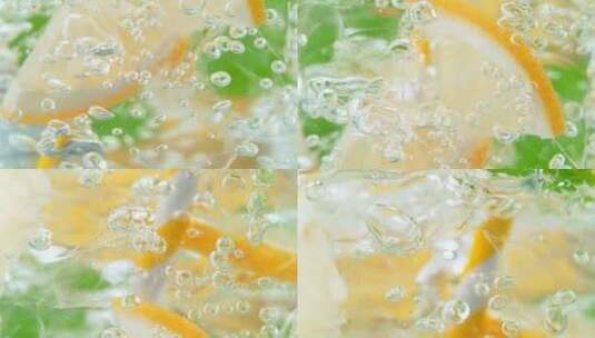 柠檬薄荷冰汽水高清在线视频素材下载