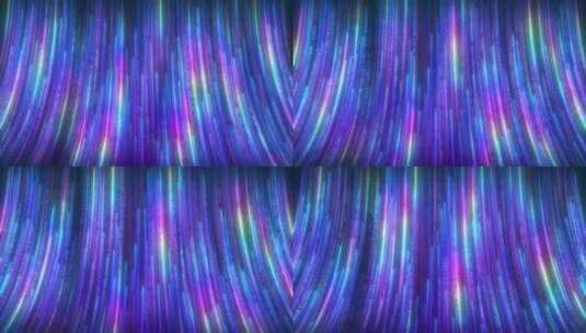 优雅蓝色粒子光线上升唯美紫色粒子线条流动高清在线视频素材下载
