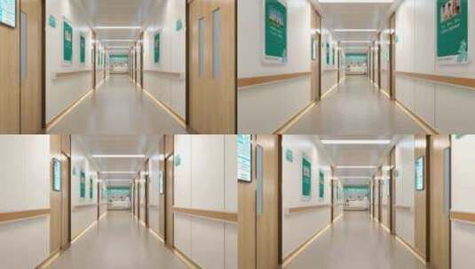 V001医院走廊4K高清在线视频素材下载