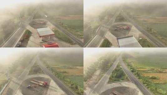 浓雾天气道路交通汽车行驶安全高清在线视频素材下载