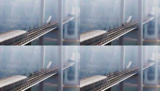 黄昏时分重庆市南纪门轨道大桥高清在线视频素材下载