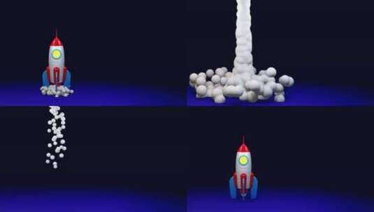 火箭月球启动高清在线视频素材下载