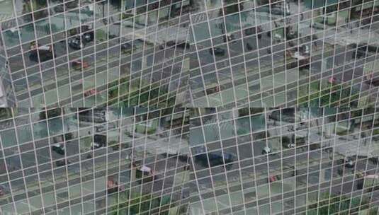 现代城市建筑外立面航拍特写高清在线视频素材下载