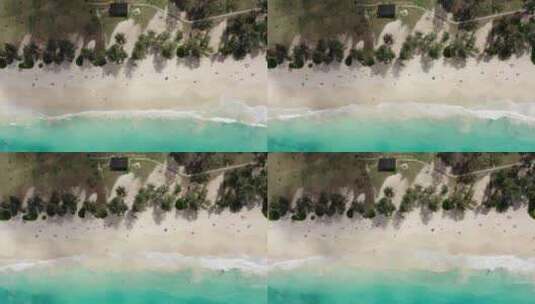 瓦胡岛海岸怀马纳洛海滩的俯视图。高清在线视频素材下载