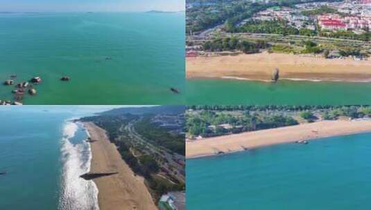 东海大海海边海水海浪沙滩海滩航拍风景唯美高清在线视频素材下载