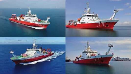 科学号海洋科考船 伟大复兴 中国式现代化高清在线视频素材下载